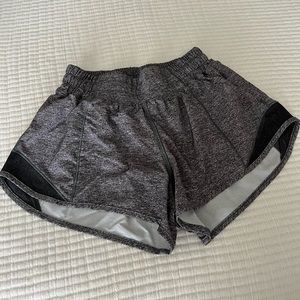 Lululemon Hotty Hot low-rise shorts. Size 2. Gray.